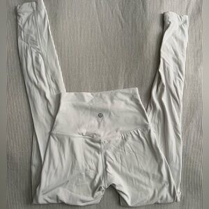 Lululemon White High-Waisted Leggings | Size 4